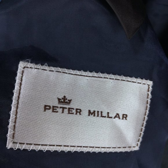 Peter Millar Grey Stripe 2 Button Jacket Blazer - Picture 4 of 5